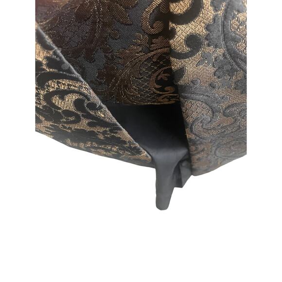 Ann Taylor LOFT Strapless Black Gold Brocade Mini Dress 4 Formal Whimsy‎ Fairy - Picture 5 of 15